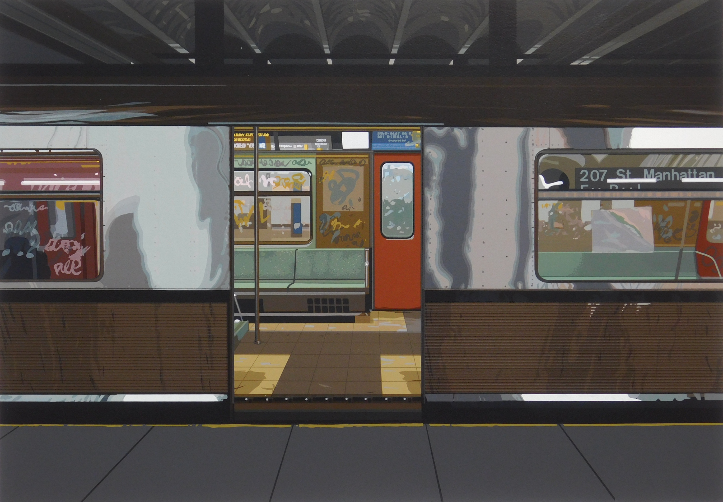 Appraisal: Richard Estes American - ''Subway''- serigraph in colors signed and