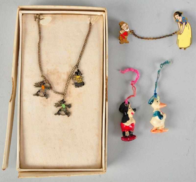 Appraisal: Lot of Early Walt Disney Character Items Includes character bracelet