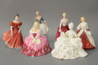 Appraisal: Group of five Royal Doulton figures to include Victoria Antoinette