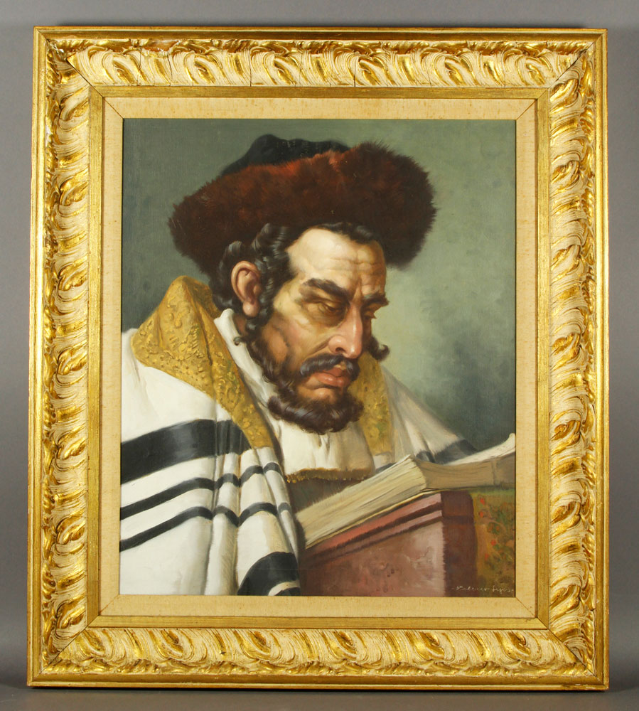 Appraisal: - Lyons Portrait of a Rabbi O C Palcrew Lyons