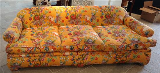 Appraisal: Sale Lot A Floral Upholstered Sofa Height x width x