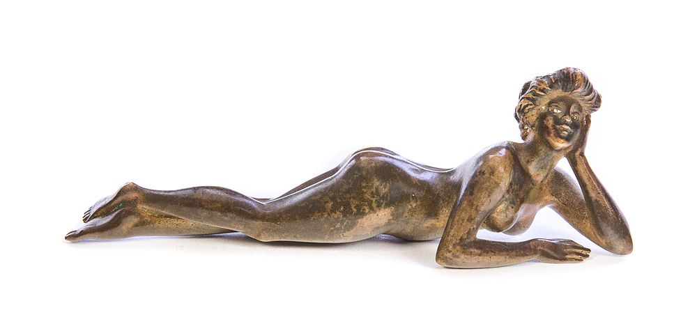 Appraisal: Vienna Bronze Nude Signed Austria Vienna Bronze nude lady signed