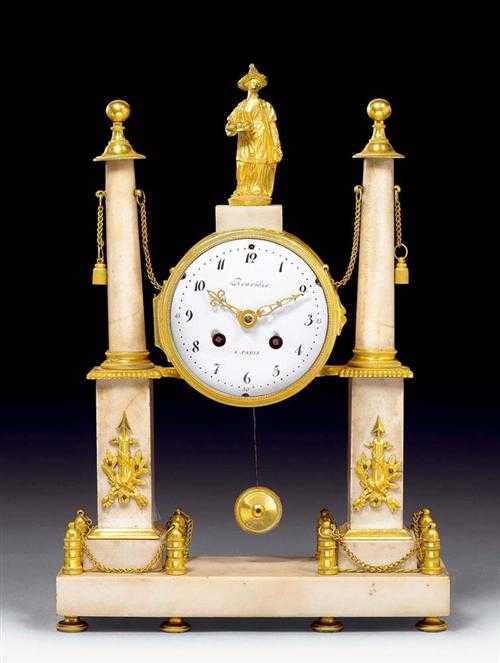 Appraisal: PORTAL CLOCK AU CHINOIS Louis XVI the dial signed ROUVIERE