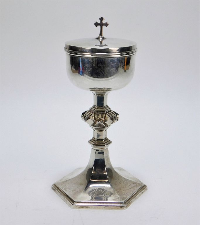 Appraisal: Gorham Sterling Silver Ciborium Rhode Island th Century Flat lid