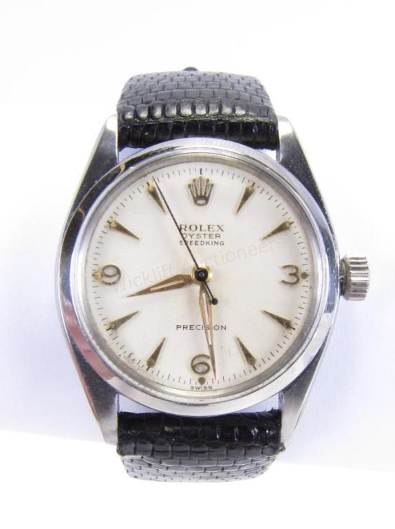 Appraisal: A vintage gentleman's stainless steel Rolex Oyster Speedking Precision wristwatch