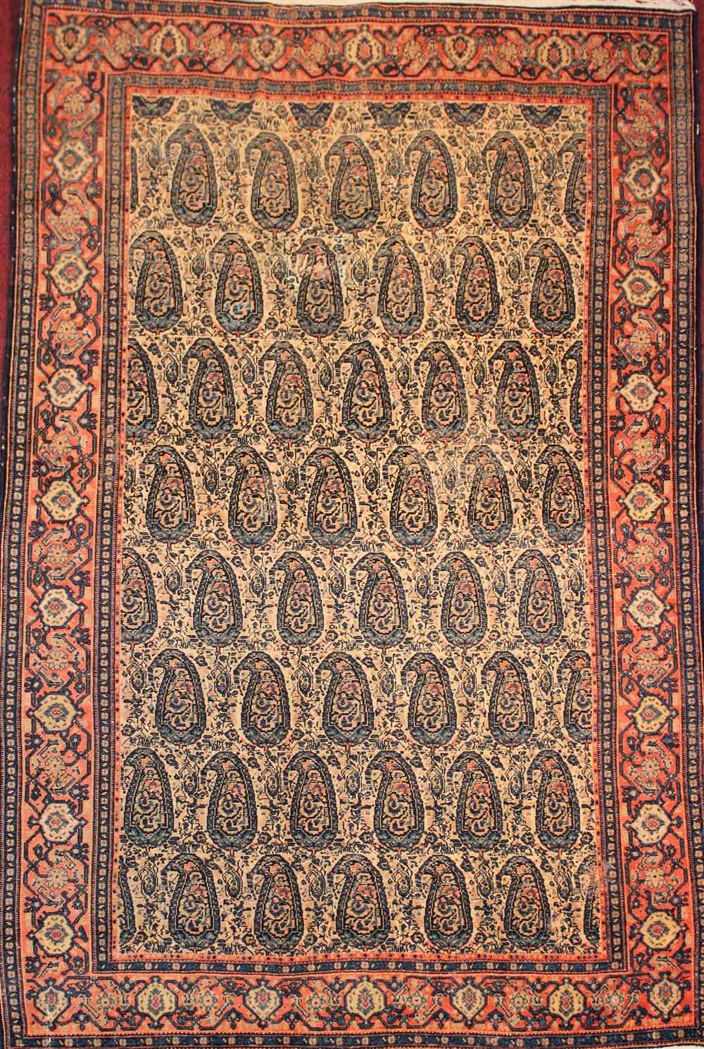 Appraisal: RUSSIAN SENNEH RUG approx ' x ' retail tag Provenance