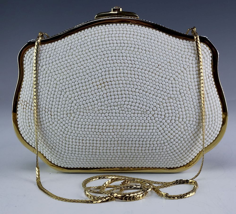 Appraisal: Judith Leiber Minaudiere Swarovski Clutch Handbag Vintage Judith Leiber designer