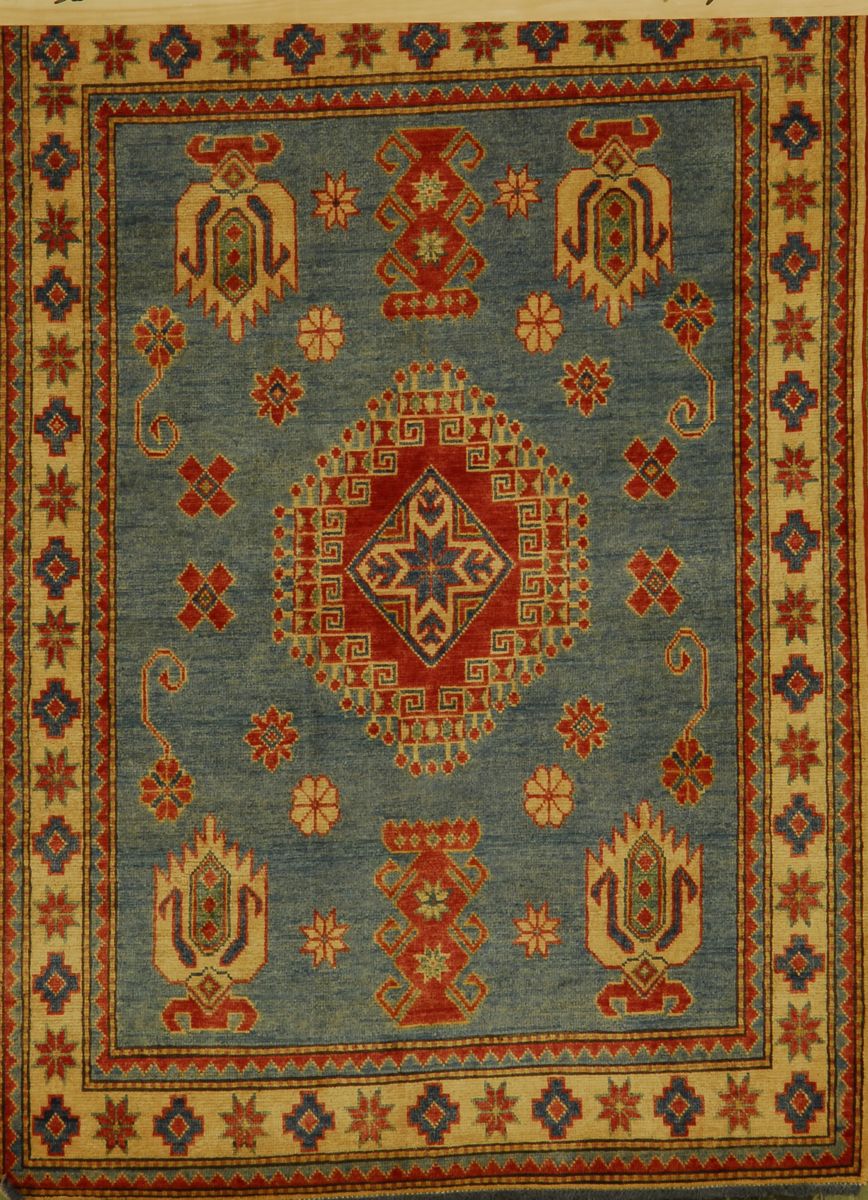 Appraisal: ORIENTAL RUG KAZAK DESIGN ' x ' Red and blue