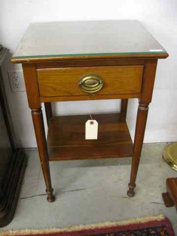 Appraisal: Stickley Cherry One Drawer Stand signed lower shelf '' tall