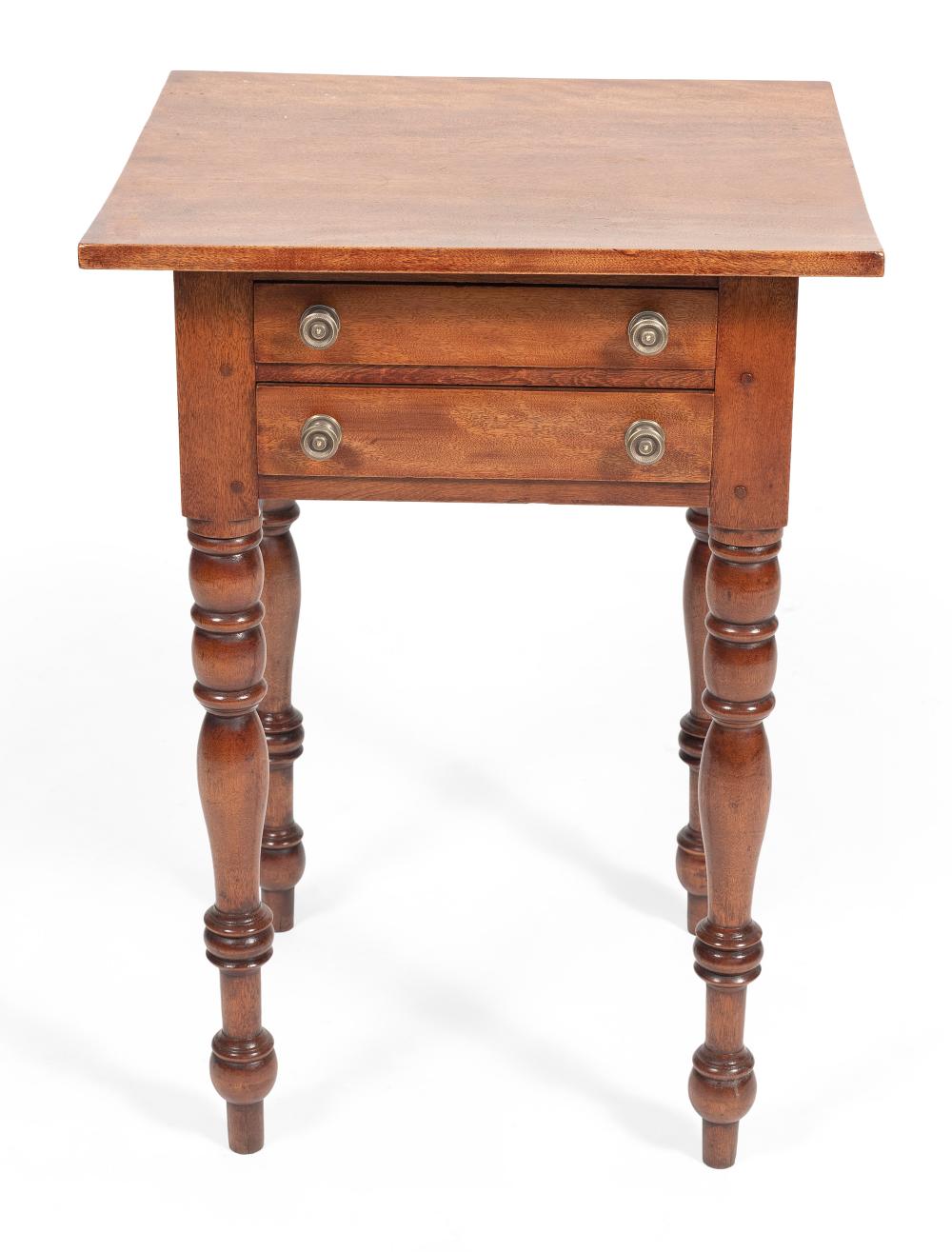 Appraisal: SHERATON TWO-DRAWER STAND TH CENTURY HEIGHT WIDTH DEPTH SHERATON TWO-DRAWER