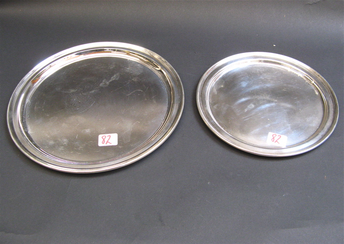 Appraisal: TWO TIFFANY STERLING SILVER CHARGERS one D the other D