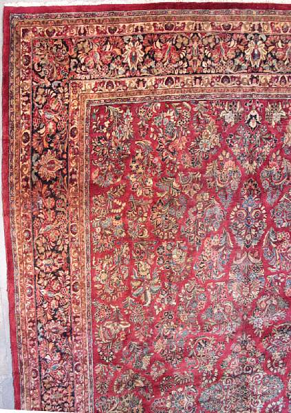 Appraisal: A Sarouk carpet size approximately ft in x ft in