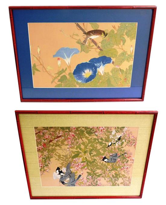 Appraisal: ASIAN Rakusan Tsuchiya Japanese - two woodblock prints from Rakuzan