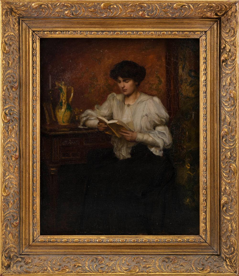 Appraisal: ARTHUR HILL ENGLAND TH CENTURY A YOUNG WOMAN READING A