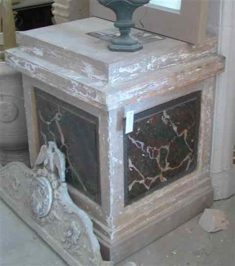 Appraisal: PAIR OF FAUX FRENCH MARBLE PAINTED PEDESTALS Early th C