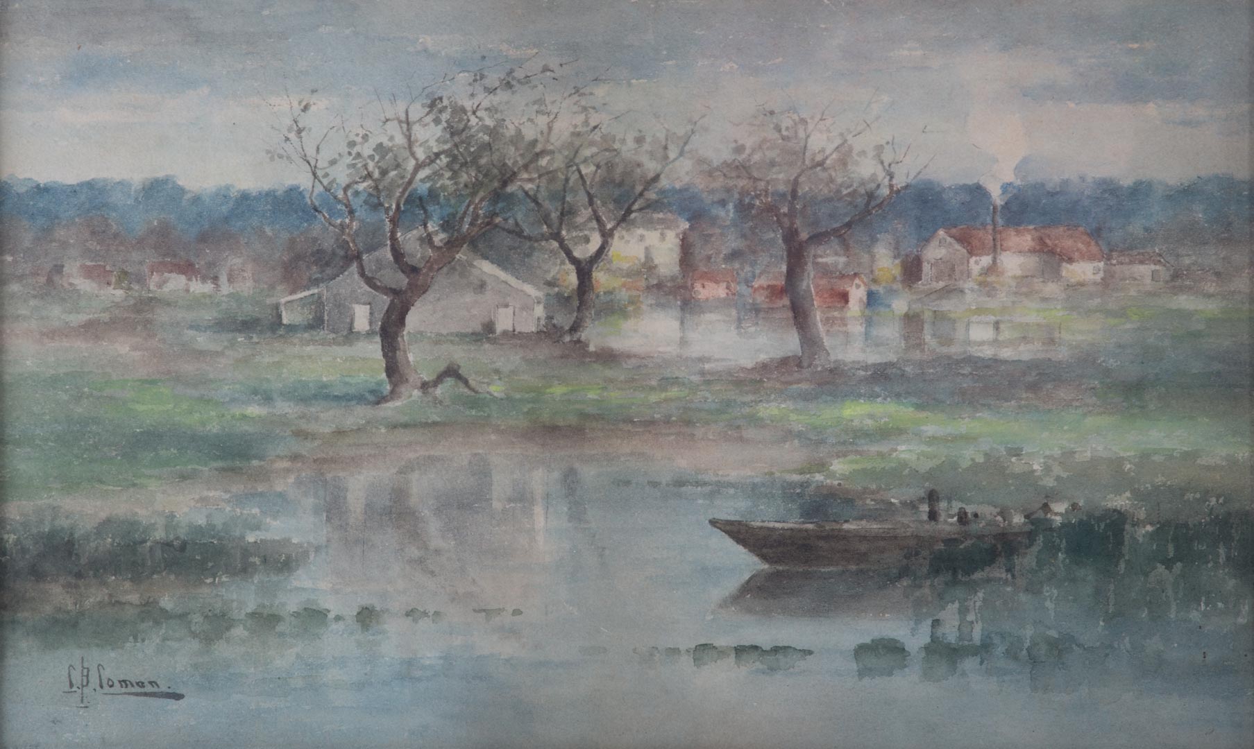 Appraisal: a Charlotte Coman Lakeside Village watercolor Charlotte Buell Coman American