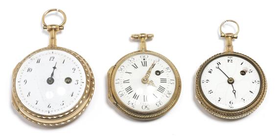 Appraisal: LOT OF THREE VERGE WATCHES circa Pink and trois-couleurs gold