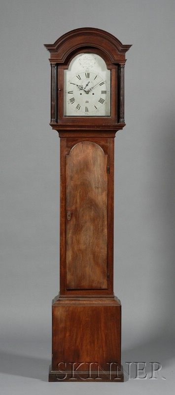 Appraisal: Walnut Tall Clock by Thomas Wagstaff London and Rhode Island