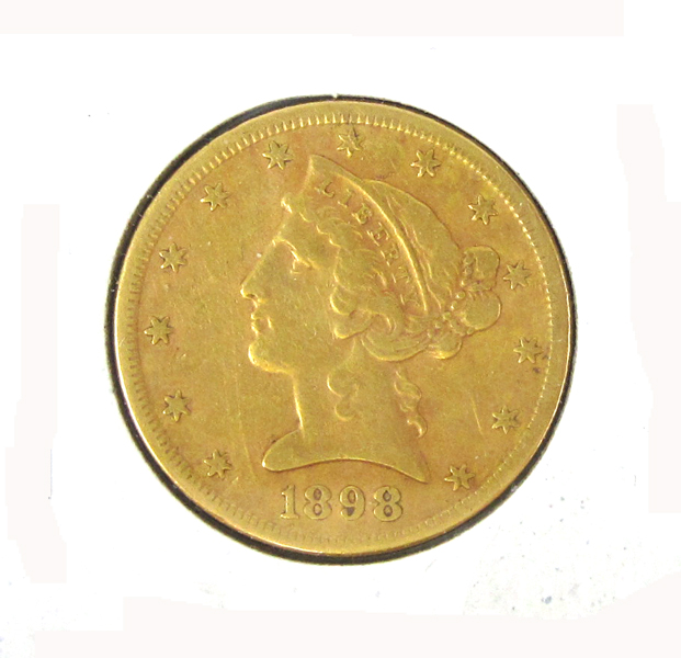 Appraisal: U S FIVE DOLLAR GOLD COIN Liberty head type variety