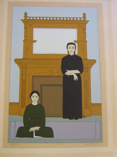 Appraisal: WILL BARNET Three color screenprints Reflection Signed titled and numbered