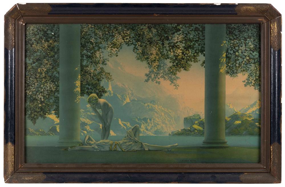 Appraisal: MAXFIELD PARRISH DAYBREAK LITHOGRAPH CIRCA X SIGHT FRAMED X MAXFIELD