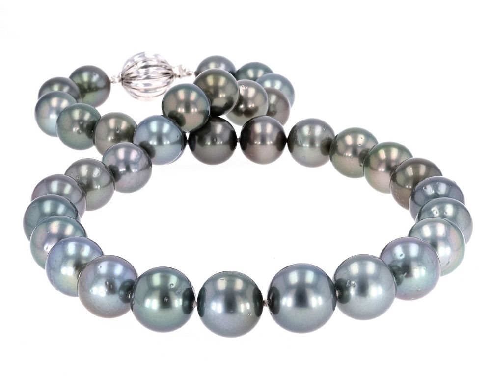 Appraisal: Scarce Black Tahitian Pearl K Necklace Featured in this lot