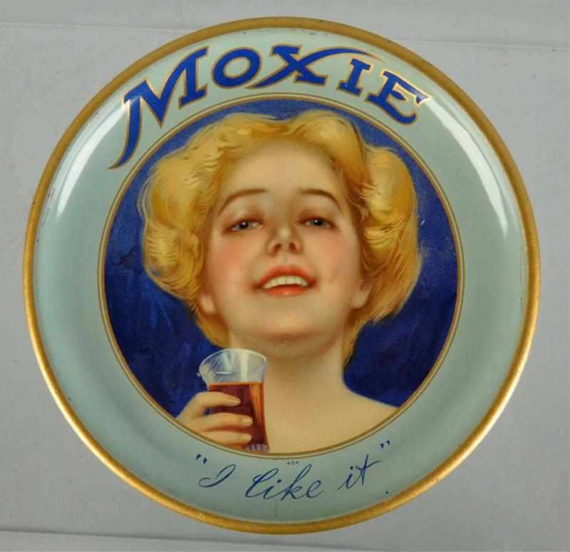 Appraisal: Tin Moxie Tip Tray Description Circa to Nice colors and