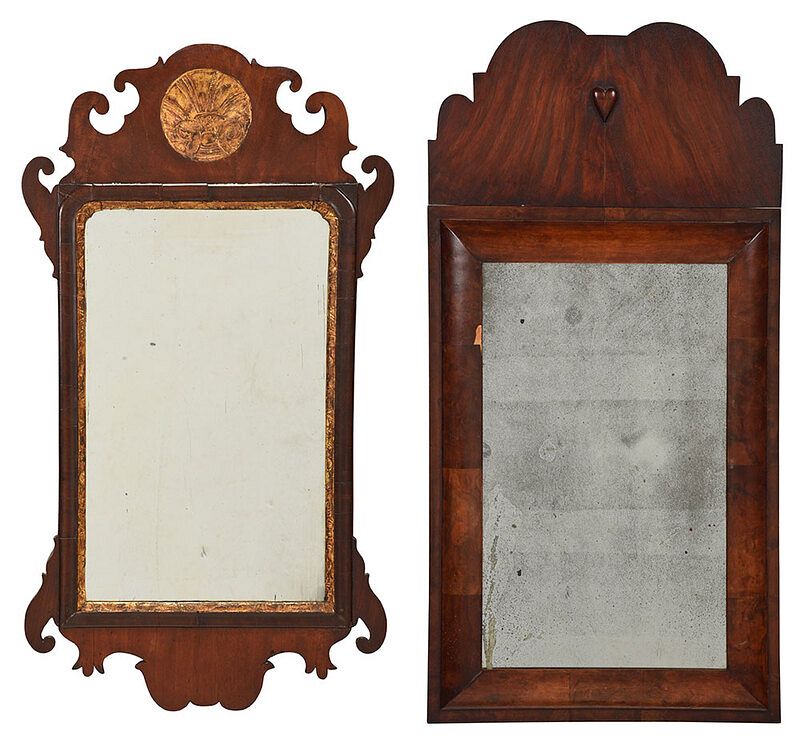 Appraisal: Chippendale Mirror William and Mary Style Mirror th and th