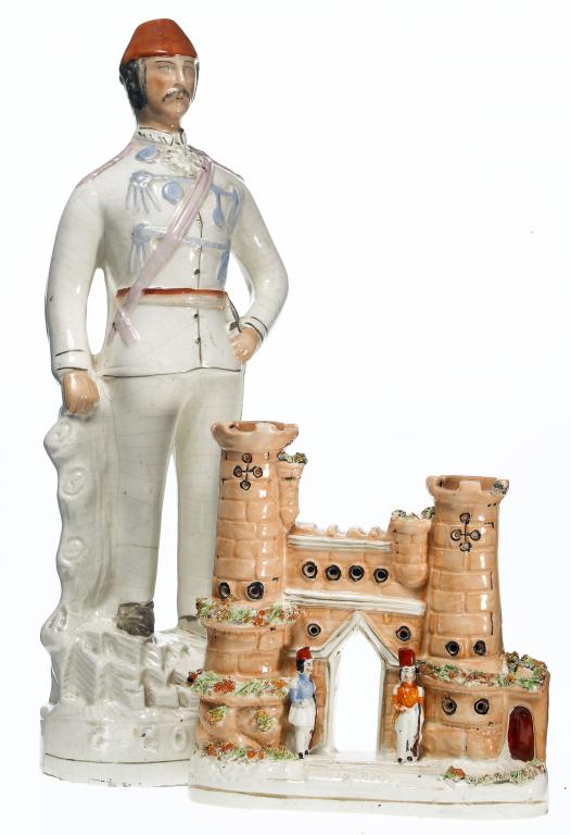 Appraisal: A STAFFORDSHIRE EARTHENWARE FLATBACK MODEL OF THE FORTRESS OF SEBASTOPOL