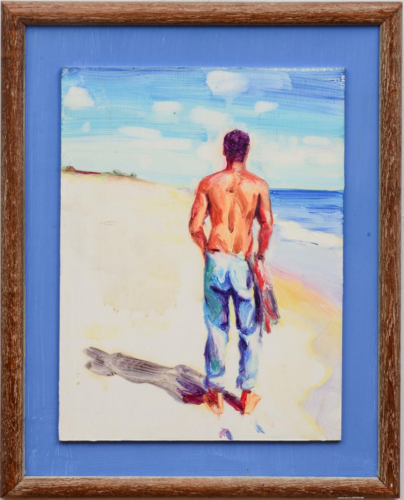 Appraisal: MCWILLIE CHAMBERS MAN ON A QUIET BEACH Oil on board