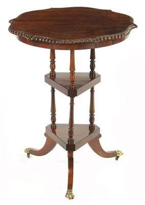 Appraisal: A George IV rosewood occasional table the hexafoil top with