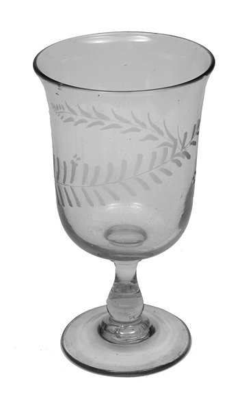 Appraisal: AN EARLY TH CENTURY CELERY GLASS with an engraved fern