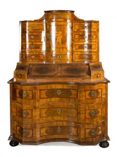 Appraisal: A German Parquetry Secretary Desk Height x width x depth