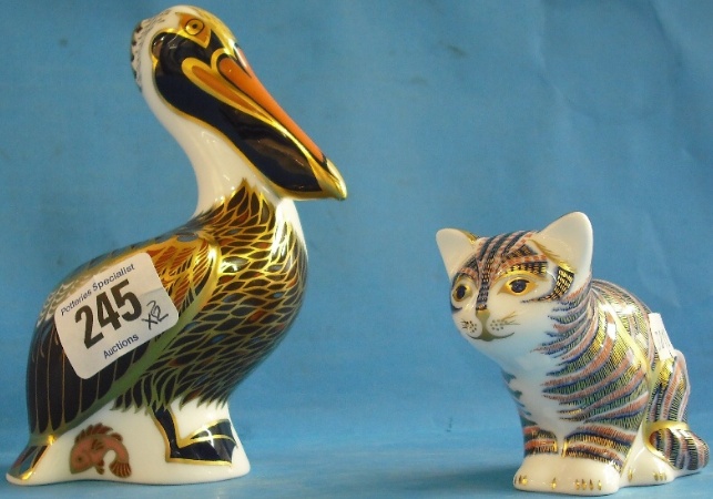 Appraisal: Royal Crown Derby Paperweights Hadleigh Brown Pelican with certificate boxed