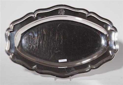 Appraisal: OVAL PLATTER Lausanne ca Papus Dautun Oval form with curved