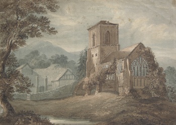 Appraisal: After J M W Turner Little Malvern Church Worcestershire Watercolor