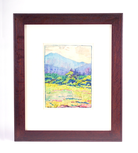 Appraisal: ELIZA DRAPER GARDINER Watercolor of mountainous landscape a study for