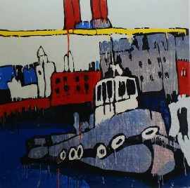 Appraisal: Jasper Knight born Ala on the Thames screenprint signed and