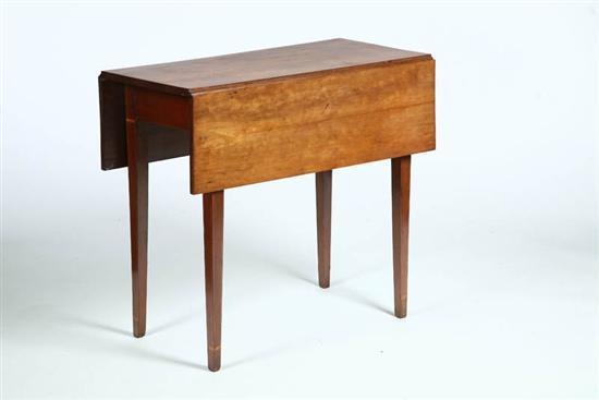 Appraisal: DROP LEAF TABLE Cherry with rectangular leaves resting on square