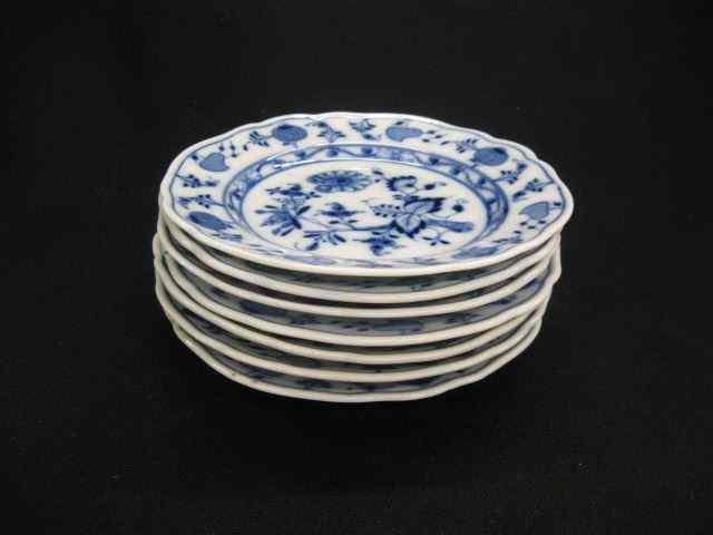 Appraisal: Meissen Blue Onion Porcelain Bread Plates '' excellent