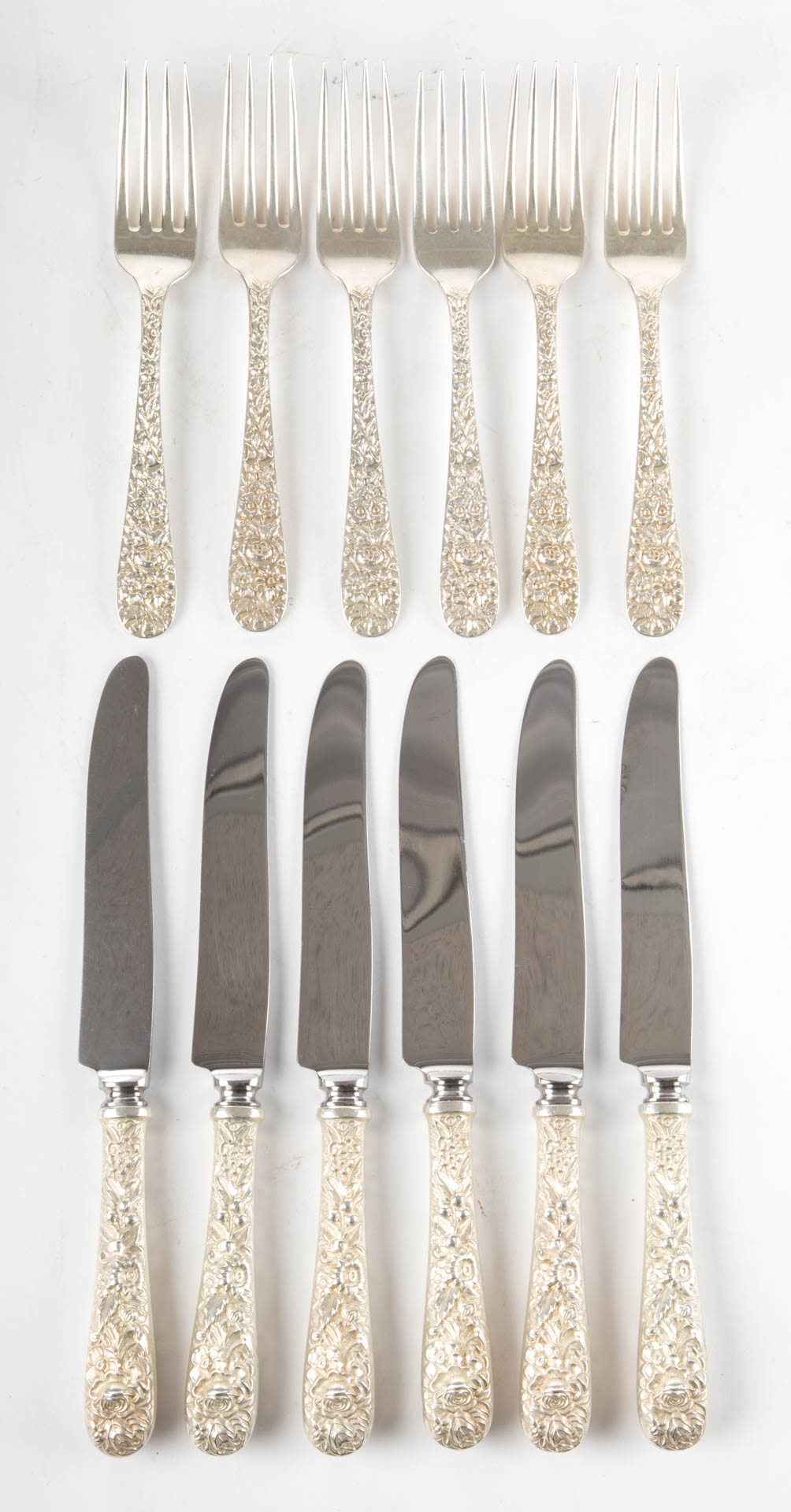 Appraisal: Kirk sterling silver flatware Set of six luncheon knives and