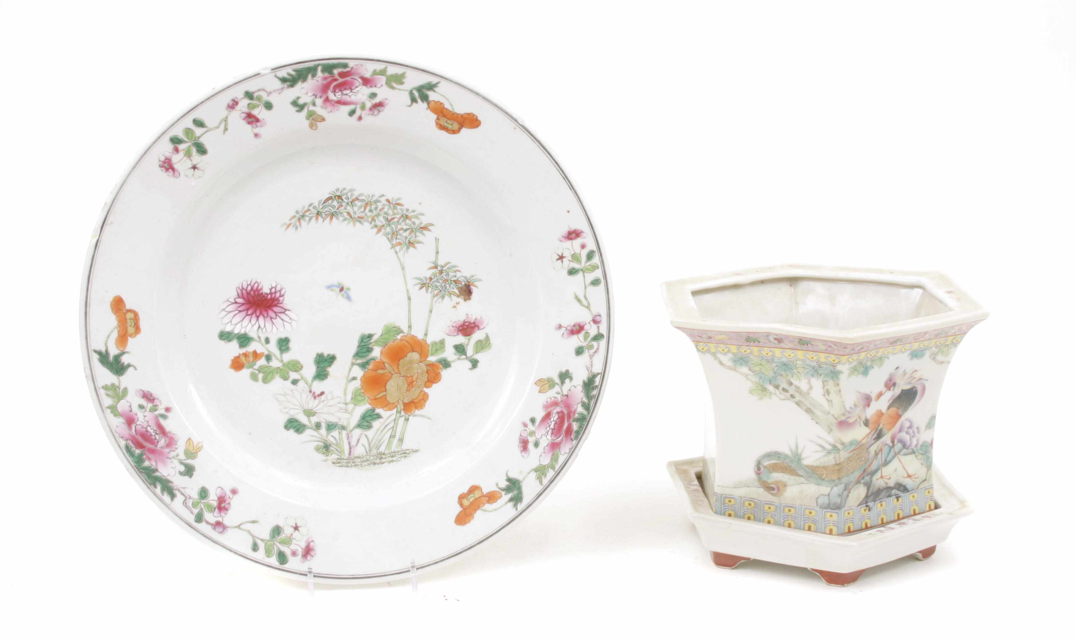 Appraisal: An assembled grouping of Chinese Export famille rose enameled porcelain