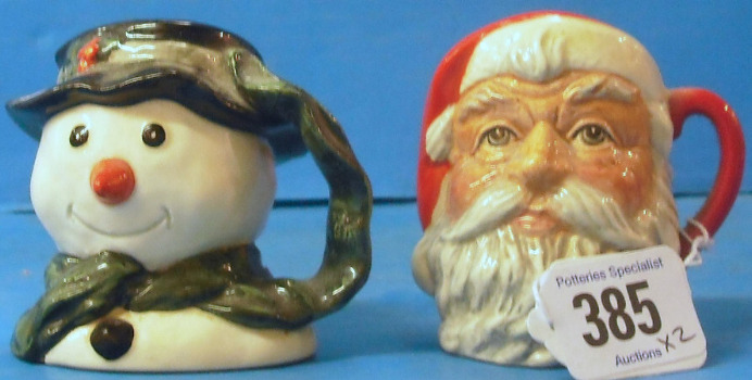 Appraisal: Royal Doulton Miniature Character Jugs Snowman D and Santa Claus