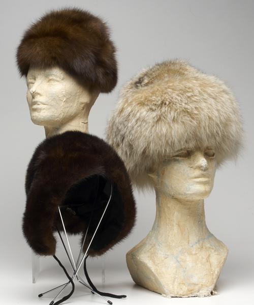 Appraisal: FUR HATS Three ladies fur hats ca - Miriam Rigler