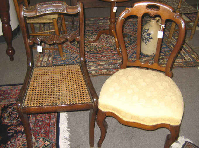 Appraisal: THREE TH CENTURY AMERICAN SIDE CHAIRS Including a pair of