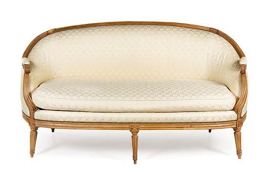 Appraisal: A Louis XVI Style Upholstered Canape Height x width x