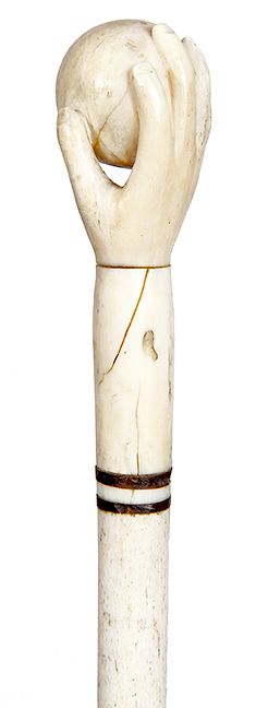 Appraisal: Hand and Ball Nautical cane - mid th C A