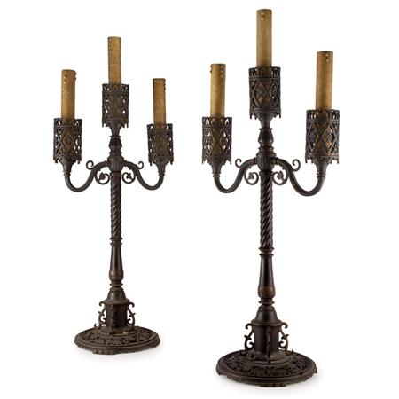 Appraisal: Oscar Bach German American - Pair of Candelabra Estimate -