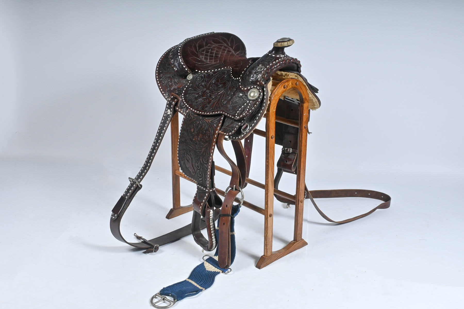 Appraisal: BILLY ROYAL TEXAS PARADE SADDLE ON STAND Made in Texas