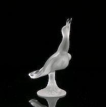 Appraisal: Lalique Art Glass Bird Figurine circa mid th Century Elegant